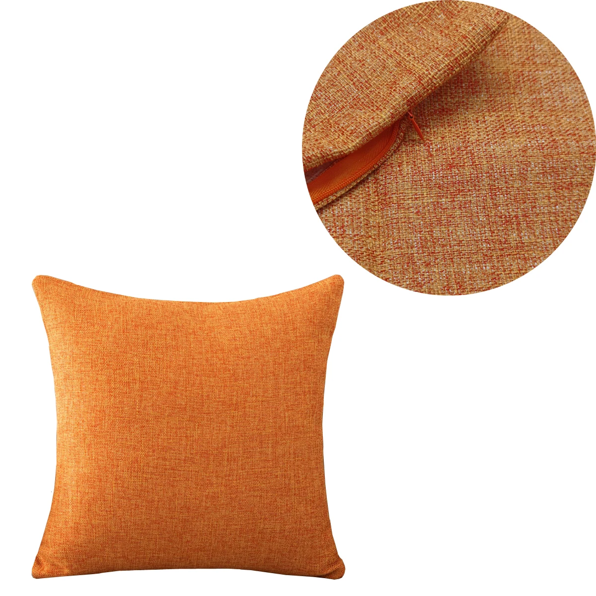 Cozy Linen Solid Sofa Cushion Cover - Elegant Home Office Throw Pillow Case