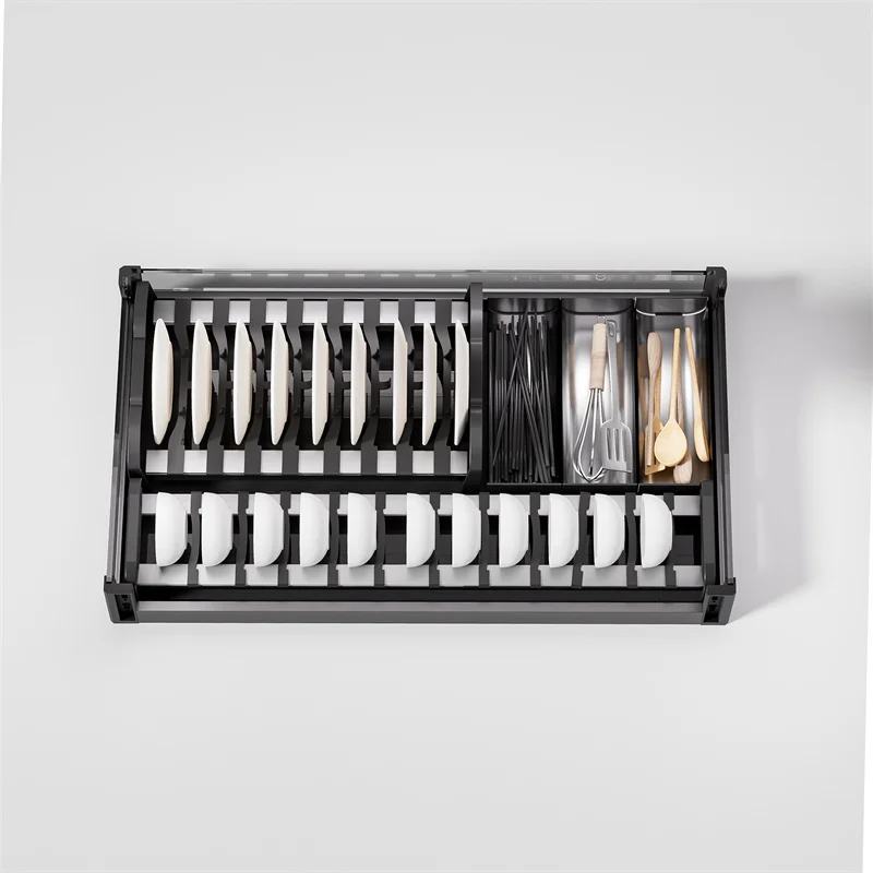 Organizer Utensils Dish Rack Drawer Sink Drain Slide Storage Kitchen Pull Out Basket