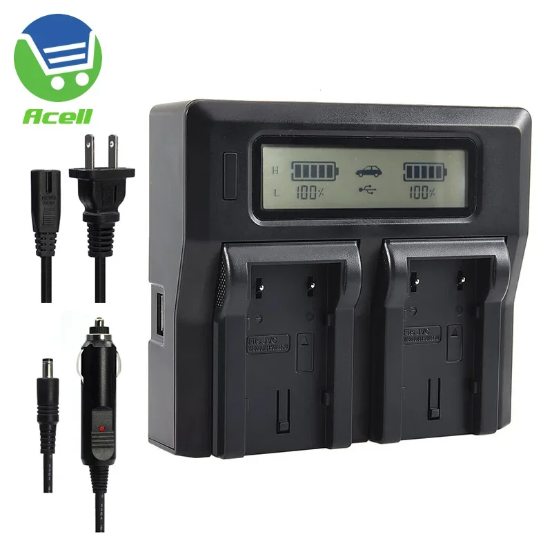 

BN-VF823U BN-VF815U LCD быстрое зарядное устройство для двух батарей для JVC JY-HM95 JY-HM90 JY-HM85 JY-HM70 GY-HM170 HM150 HM100 GS-TD1 Camcorder
