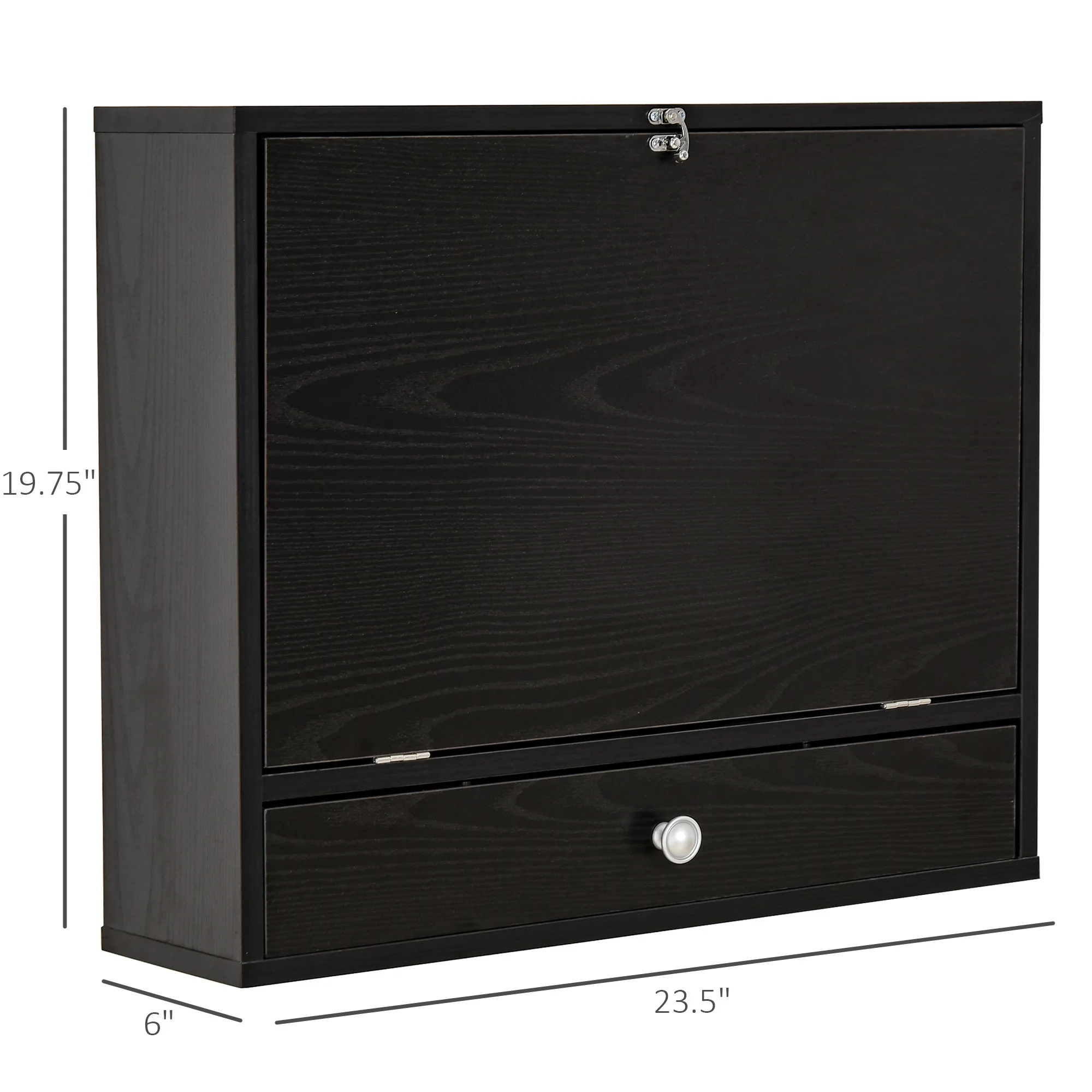 Black Wall Mount Wood Foldable Desk Children Table Desk Workstation 4