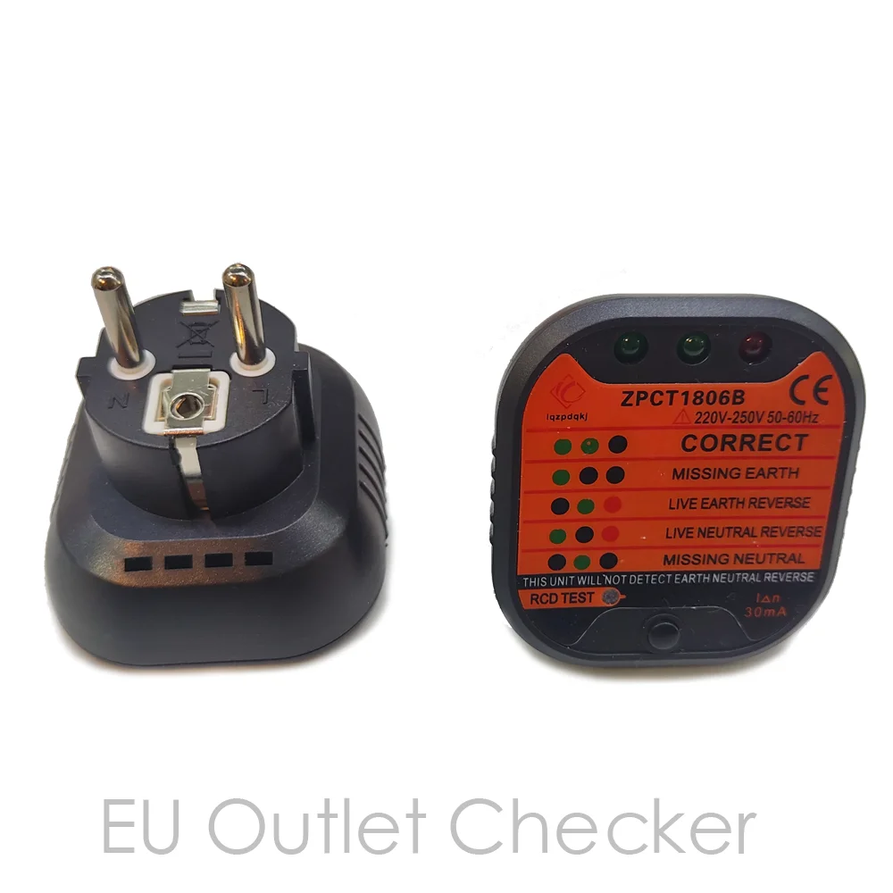 Earthing socket tester for US outlet UK Outlet EU Outlet