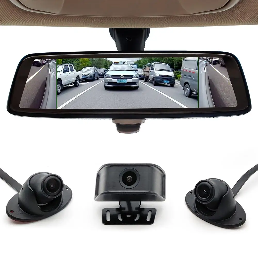 

10" 4 cams ADAS mirror car DVR dual cams HD1080P dash camera 360 degree view car video recorder