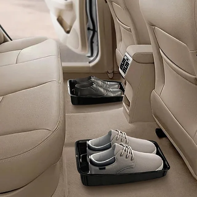 Plateau de rangement pour chaussures de voiture, intérieur multifonctionnel, accessoire Durable, organisateur de véhicule, boîte de conteneur sous le siège 1