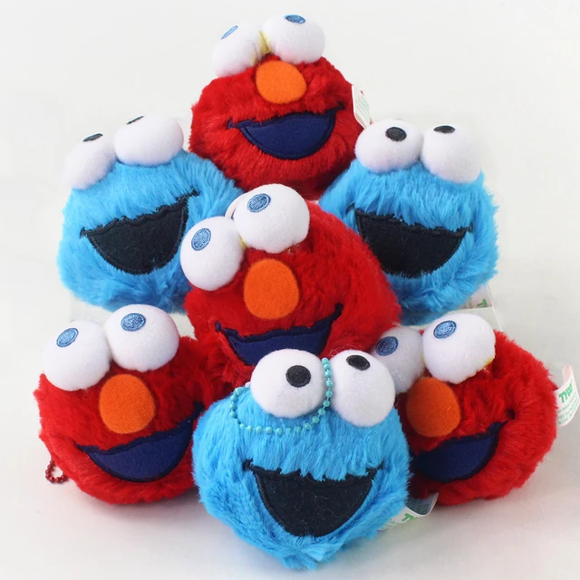 18cm Sesame Street Elmo/Big Bird /Cookie Monster /Moppy Stuffed Plush Toy  Doll With Plastic Eyes For Children Birthday Gifts