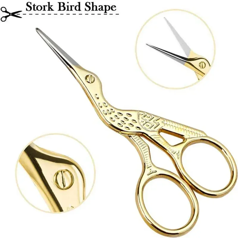 Sewing Scissors 1PC Embroidery Stork Shape Stainless Steel Small Craft DIY Sewing Tools