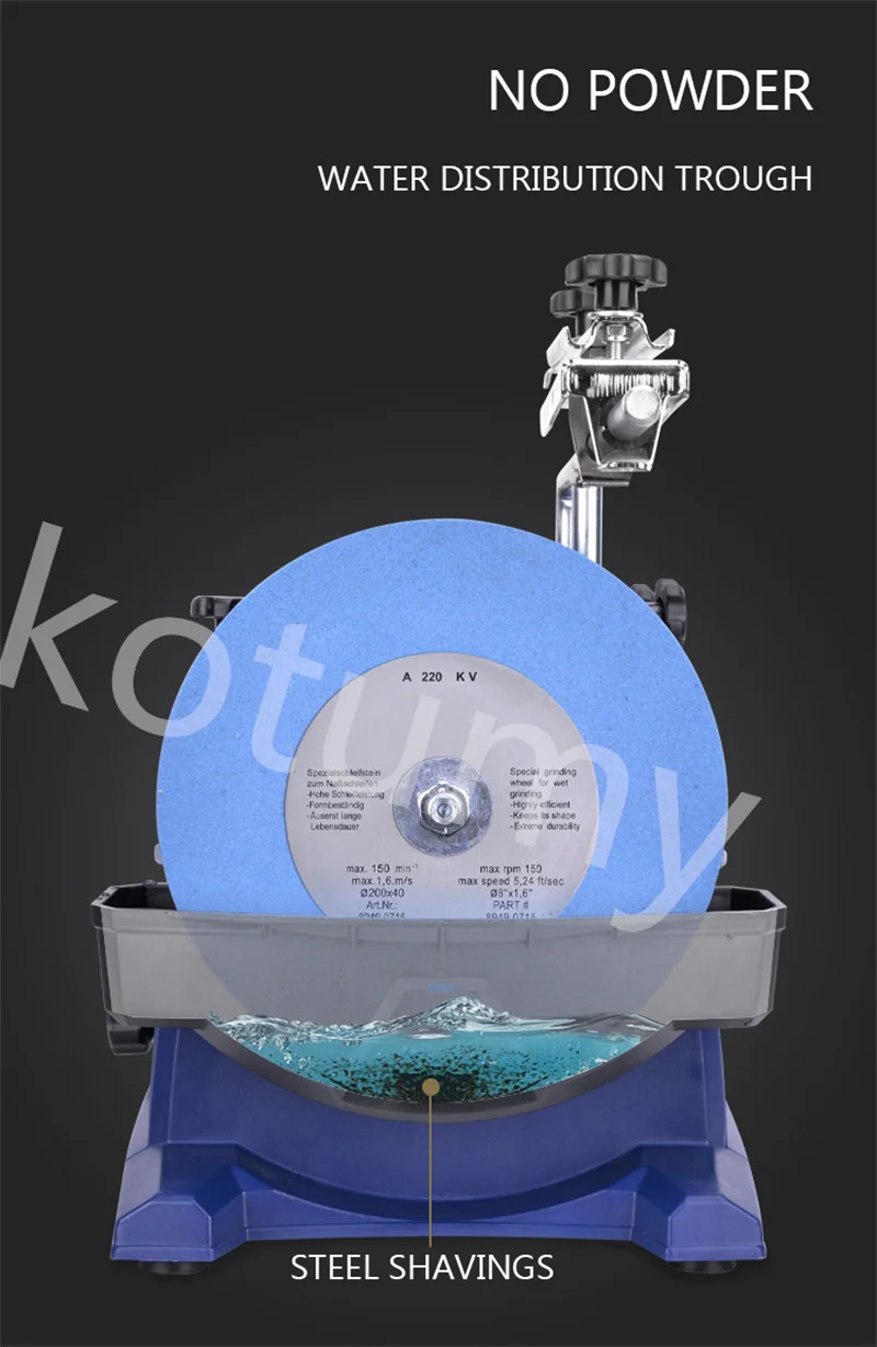 8 Inch Knife Sharpener Water-Cooled Low-speed H8 Electric Knife Grinder 220V Home Knives Sharpener Machine 6