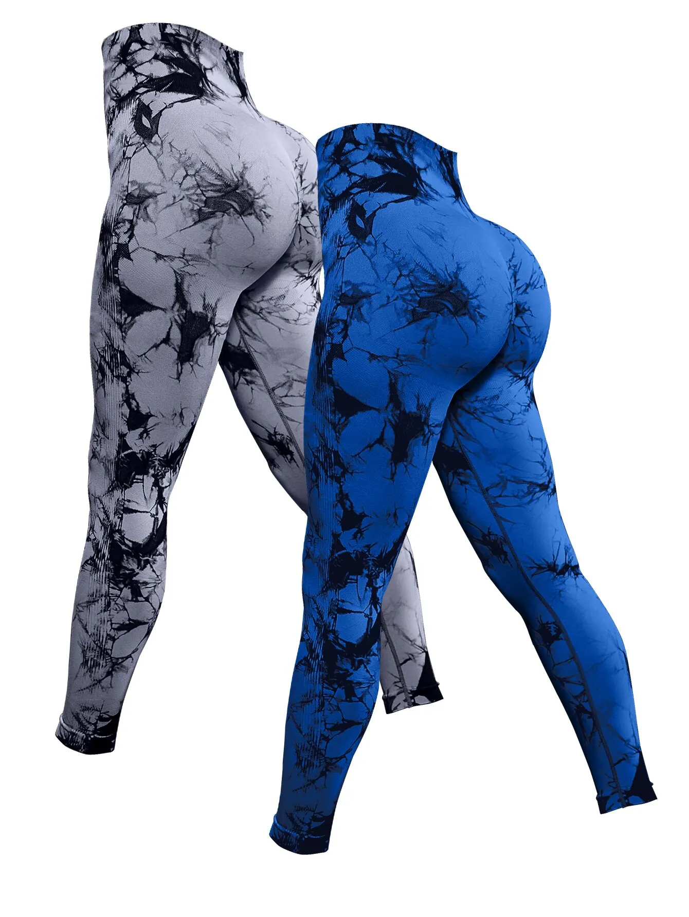 Sports Leggings Yoga Pants Sports Pants Female Tights Tie Dye 2 Piece Seamless High Waist Push Up Woman Fitness Workout