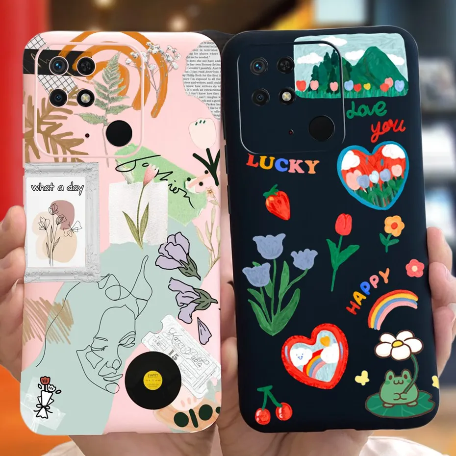 Lovely Pattern Candy Color Silicone Phone Case - Soft TPU Cover