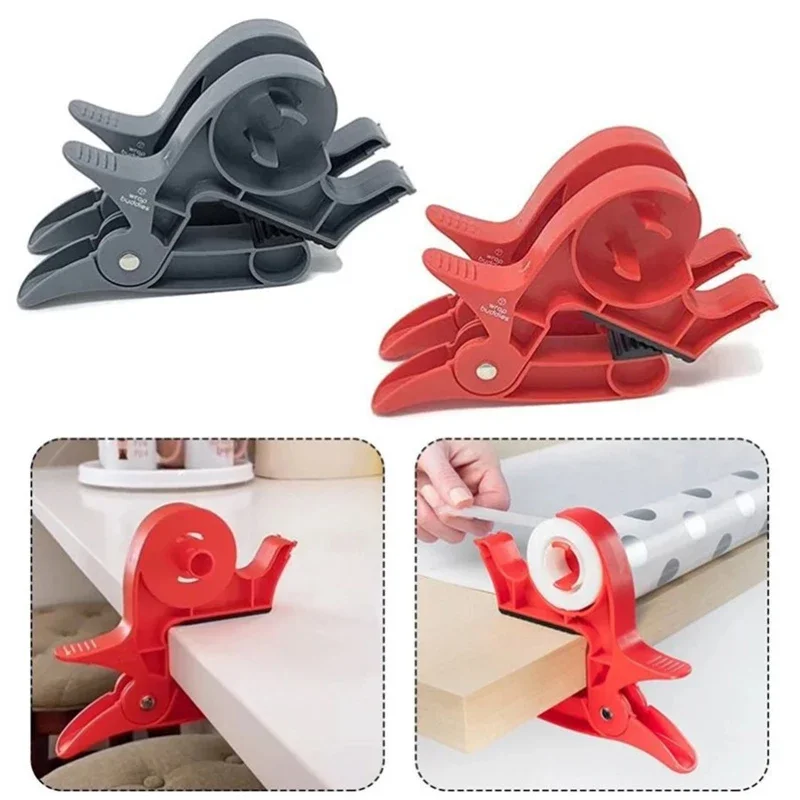 Description Picture 2 of item1PCPaper Roll Clip Christmas Packaging Partner Gift Wrapping Accessories Tape Dispensing Holder New Cutter Holiday Décor Storage