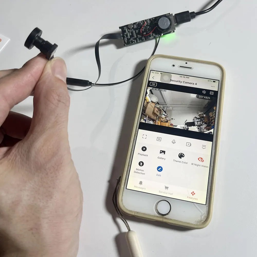 투야 미니 와이파이 PCB 카메라 광각 2.1mm 3MP 실내 온비프 내장 오디오 TF 카드 슬롯 IPC 스마트 보안 투야 앱 카메라