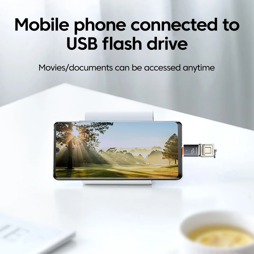 12A Type C OTG Adapter Type C to USB A Charger Adapter Connector USB 3.0 for Laptop Xiaomi Samsung Macbook 10Gbps Type-c OTG