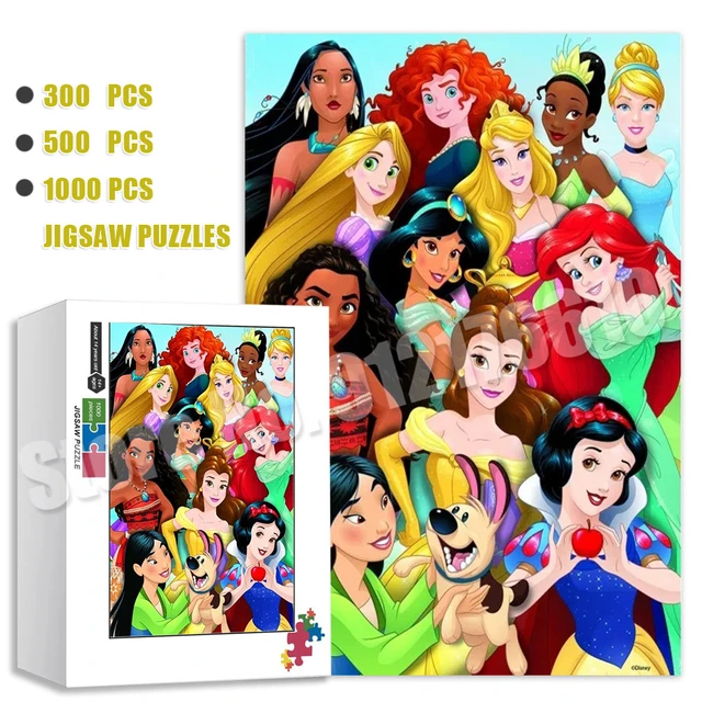 Disney Princess Jigsaw Puzzle 1000 Pieces Puzzle Game Wooden Assembling  Puzzles for Adults Puzzle Toys Kids