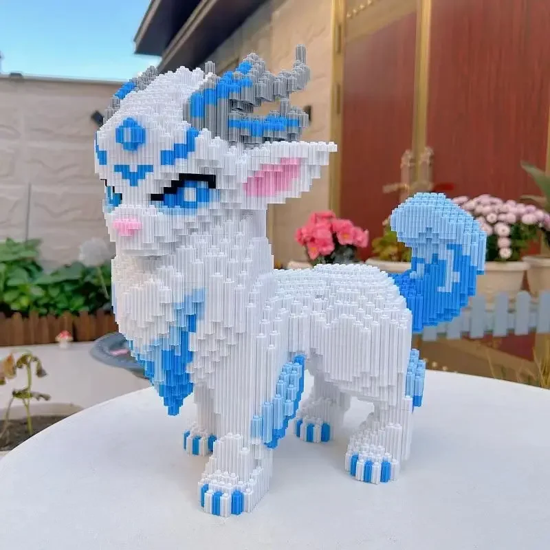 37CM 새로운 Ruishou Baize 중국 스타일 빌딩 블록 작은 입자 성인 조립 3D 퍼즐 장식품