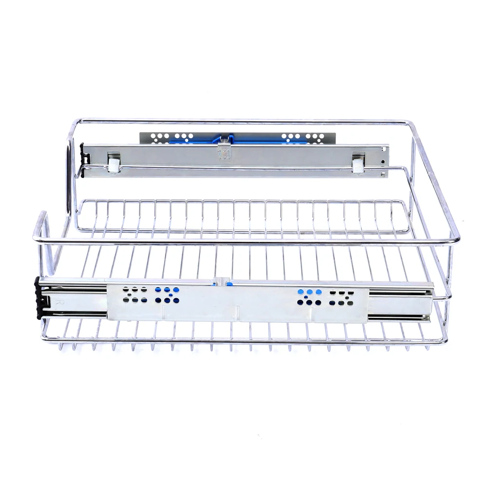 【Lifeideas】Metal Sliding Kitchen Cabinet Pull Out Wire Basket Organizer Sliding Drawer Storage for Inside Kitchen Cabinet