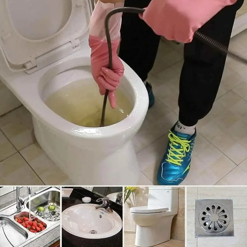 Spring Sewer Dredging Tool 3M Clog Remover Snake Drain Drill Adapter