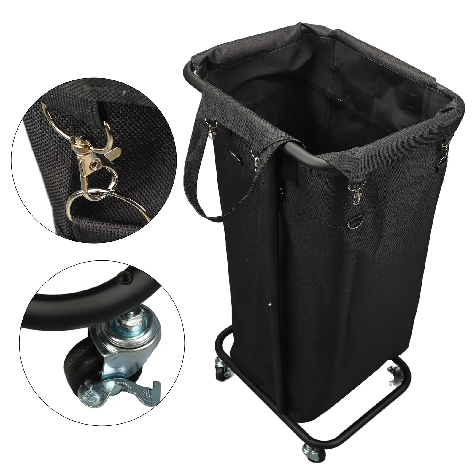 Laundry Basket with Double Handles Dirty Clothes Hamper 4 Casters Child Storage Container for Home Storage Organizer