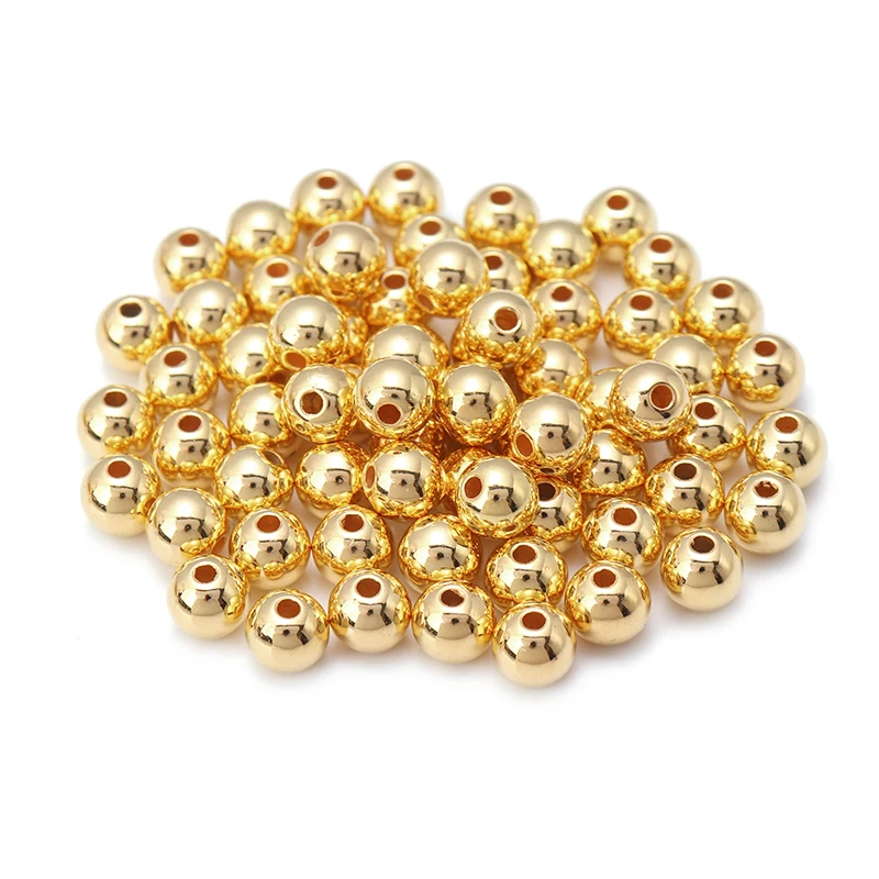 Bulk Set of Gold Round CCB Ball Beads for DIY Crafts and Handmade Decorations