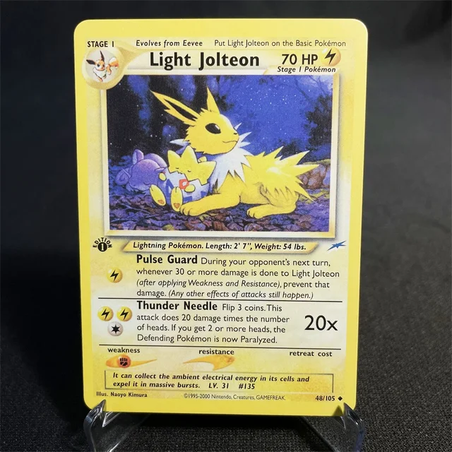 Pokémon Cards Foil Flash Card Neo Destiny Series Celebi Dark Donphan Light Flareon Collection Cards Model Toy Gifts Proxy Card 4