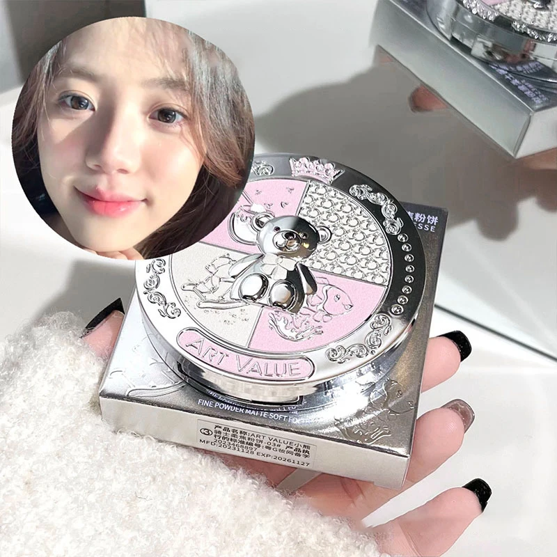 3 Color Natural Pink Loose Powder Oil Control Waterproof Mineral Face Pressed Makeup Powder Cosmetic Long Lasting Setting