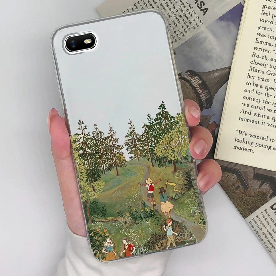 Cute Sweet Girl Transparent Soft Silicone Phone Case – 6.1 inches