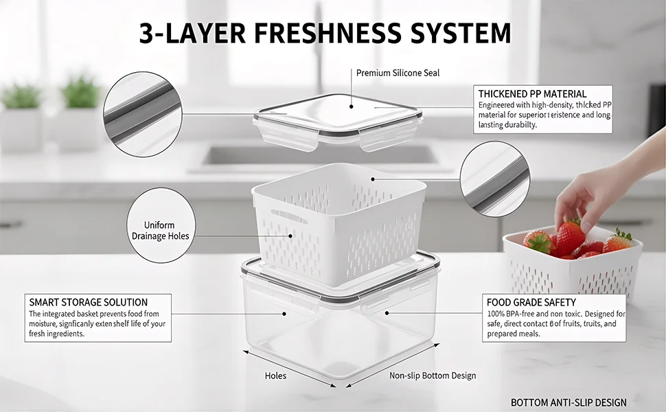 4 in 1 Food Storage Container