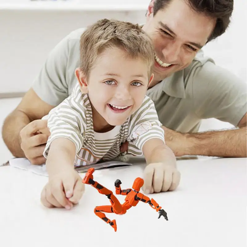 Toy Action Figure 3D Mini Action Figure With Full Body Movable Toy Models Multi-Jointed For Dining Table Coffee Table Desk - Bilde 2