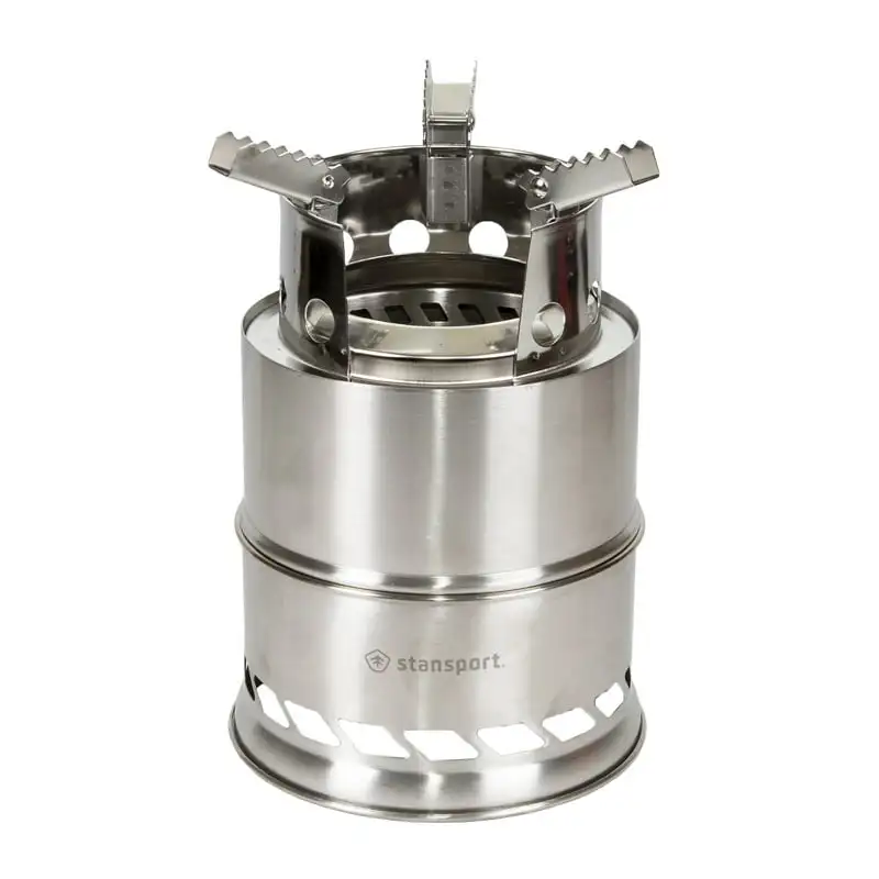 

Stainless Steel Wood Burning Stove - Small - Camping Backpacking Hiking Hunting Fishing Outdoor Portable Emergency Preparation P