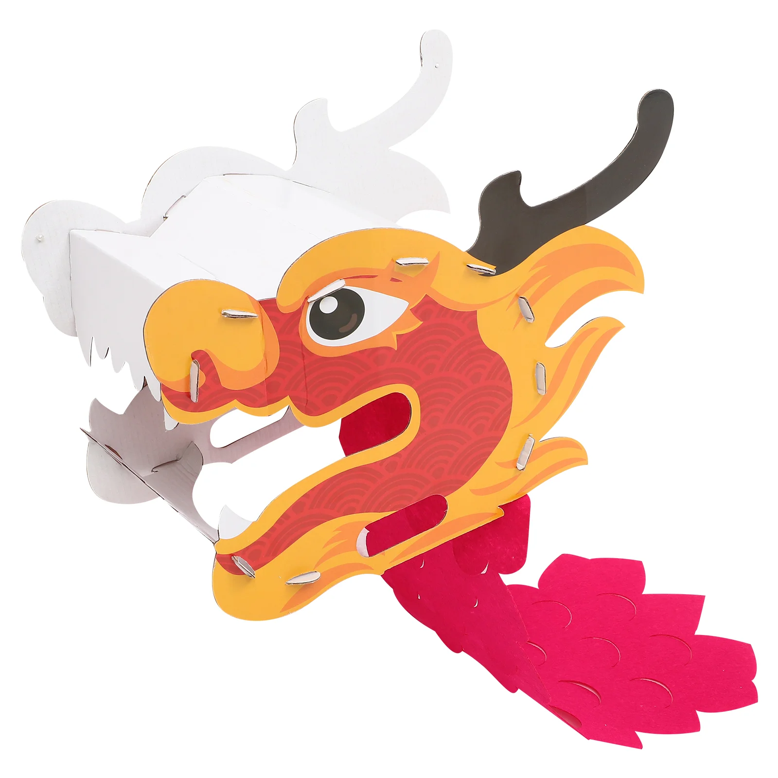 

1 Set DIY Dragon Head Ornament Wearable Dragon Head Paper Dragon Head Decoration for Kids