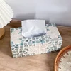 Color Shell Tissue Box European Creative Handmade Mother of Pearl Rectangular Tissue Box Square Paper Boxs Decoration Storage 5