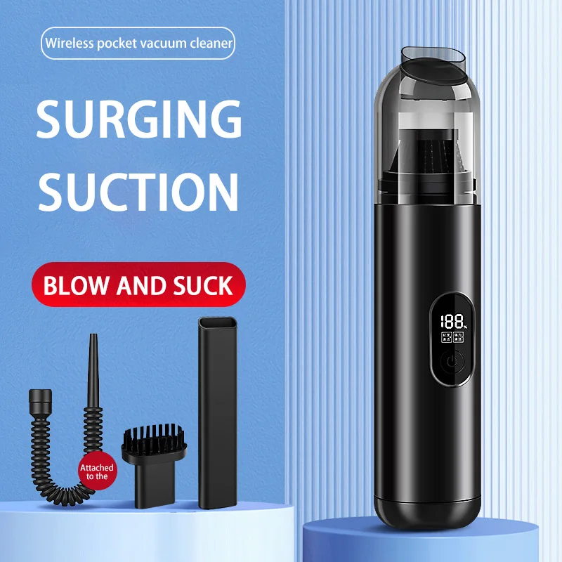 Xiaomi Wireless Vacuum Cleaner Household Mini Blow Suck Dual Use Cleaner With Digital Display Handheld Strong Suction Car Vacuum 2