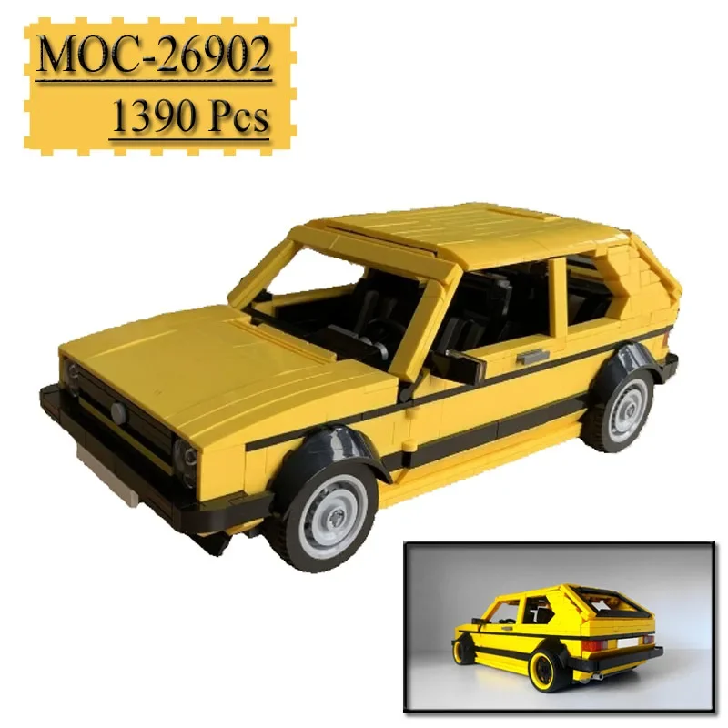 

New Golf MOC-26902-1390pcs Old-style Car Model Construction Kit Building Block Lock Brick Toy Children's Birthday Christmas Gift