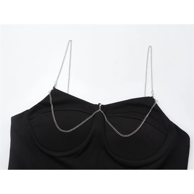 black camisole 2022 Summer Women's Crop Top Y2k Korean Style Black Sexy Tank Tops Female Sweet  Backless Gothic Top Party Club Vintage Camisole jockey camisole