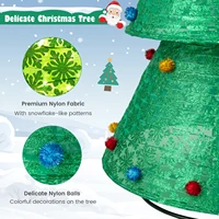 Pop-Up Christmas Tree Pull-Up Artificial Xmas Collapsible Decoration 200 Lights 5