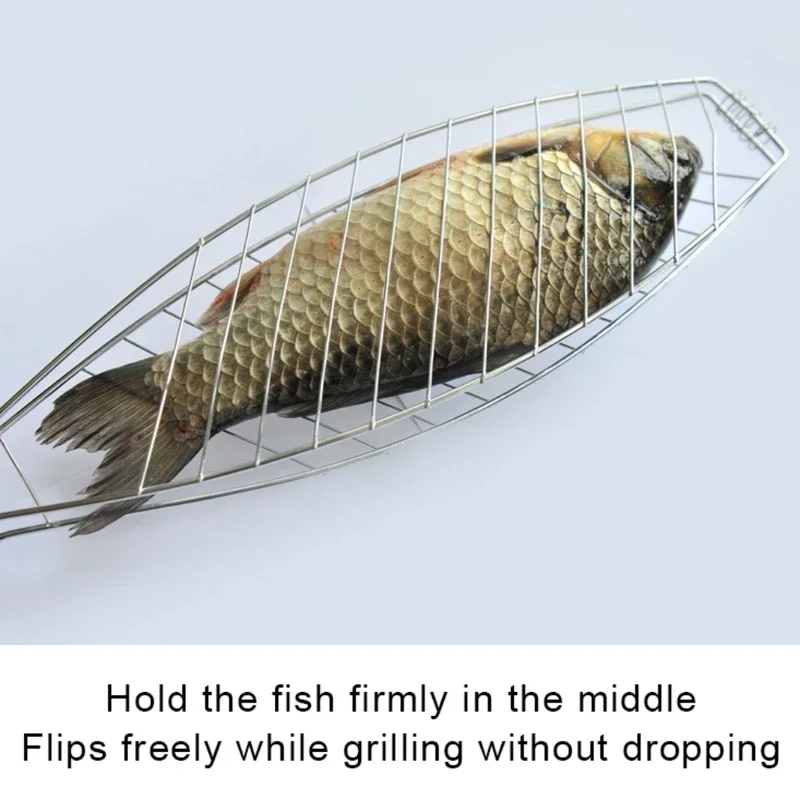 Outdoor BBQ Fish Roasting Grilling Basket Vegetable With DIY Folding Handle Flexible Nonstick Barbecue Tool Portable Burger Mes