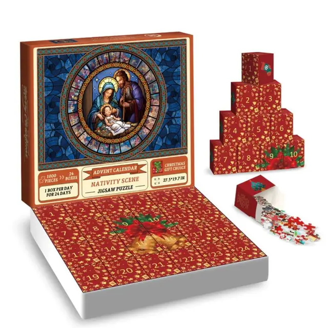 Experience the magic of Christmas with the 1008 Pcs Puzzle Christmas Advent Calendar