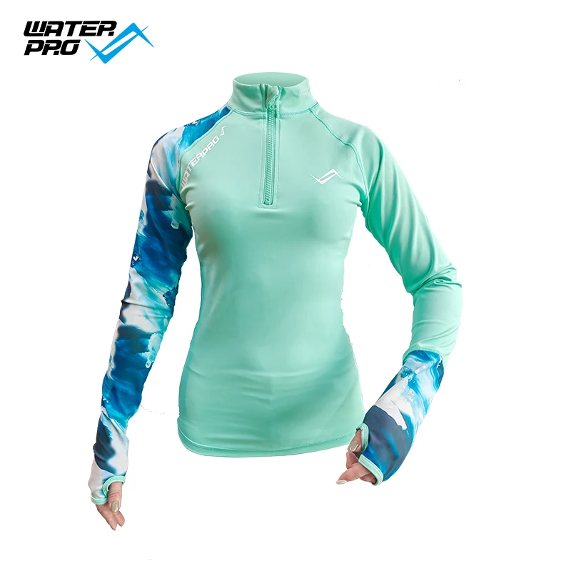 WATER PRO Rash Guard Women UPF 50+ Scuba Diving Water Sports Free Diving Surfing