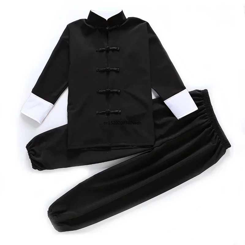 Children Kung Fu Uniform Traditional Chinese Clothing For Boys Girls Wushu Costume Top Pants Suit Set Tai Chi Folk stage Outfit