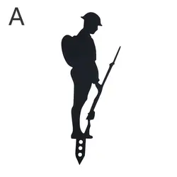 Elegant Metal Soldier Lawn and Garden Ornament for Outdoor Decor and Garden Parties (A)