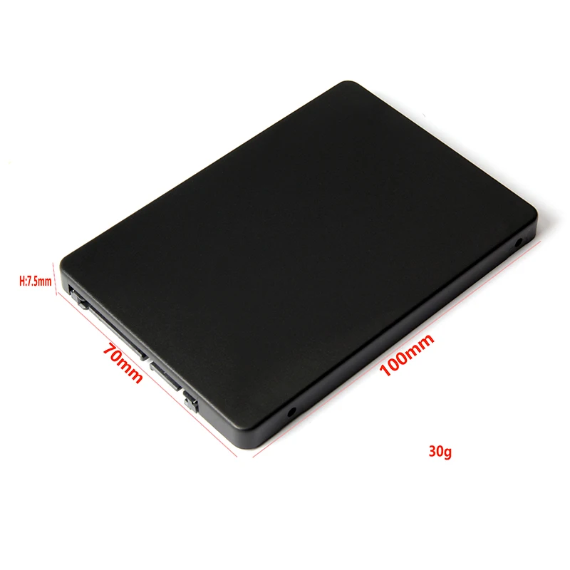 MSATA to SATA 3.0 인클로저, 외부 SSD 케이스, 미니 SSD to 2.5 인치 SATA3 22 핀 컨버터 어댑터 카드, 윈도우 리눅스 맥 OS용