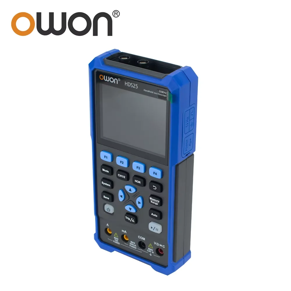 OWON HDS25S Digital Oscilloscope 2CH+1Signal Generator 25MHz Bandwidth 250MSa/s 20000Counts True RMS Multimeter
