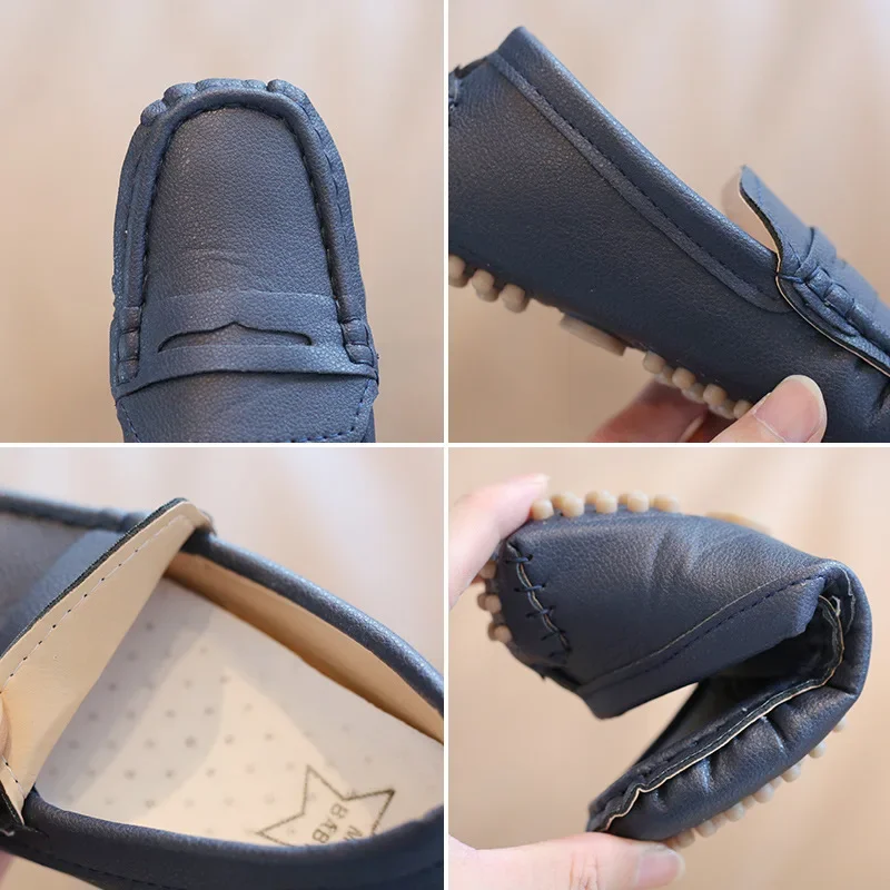 PU Leather Boys Casual Boat shoes Slip on Moccain Loafers Shoes Kids Low Top 1 to 12 Years Children Sneaker Boy F10092