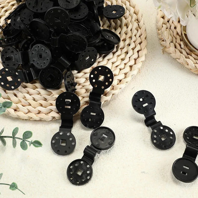 Sun Protection Shade Mesh Fixing Clips 50pcs Garden Sunshade Accessories Black Round Household Removable Secure Durable TMZ