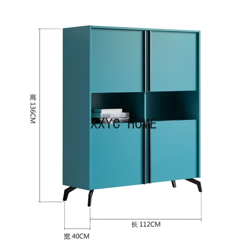 

Italian Solid Wood Sideboard Modern Simple and Light Luxury Minimalist Wine Cabinet Living Room Storage Entrance Cabinet