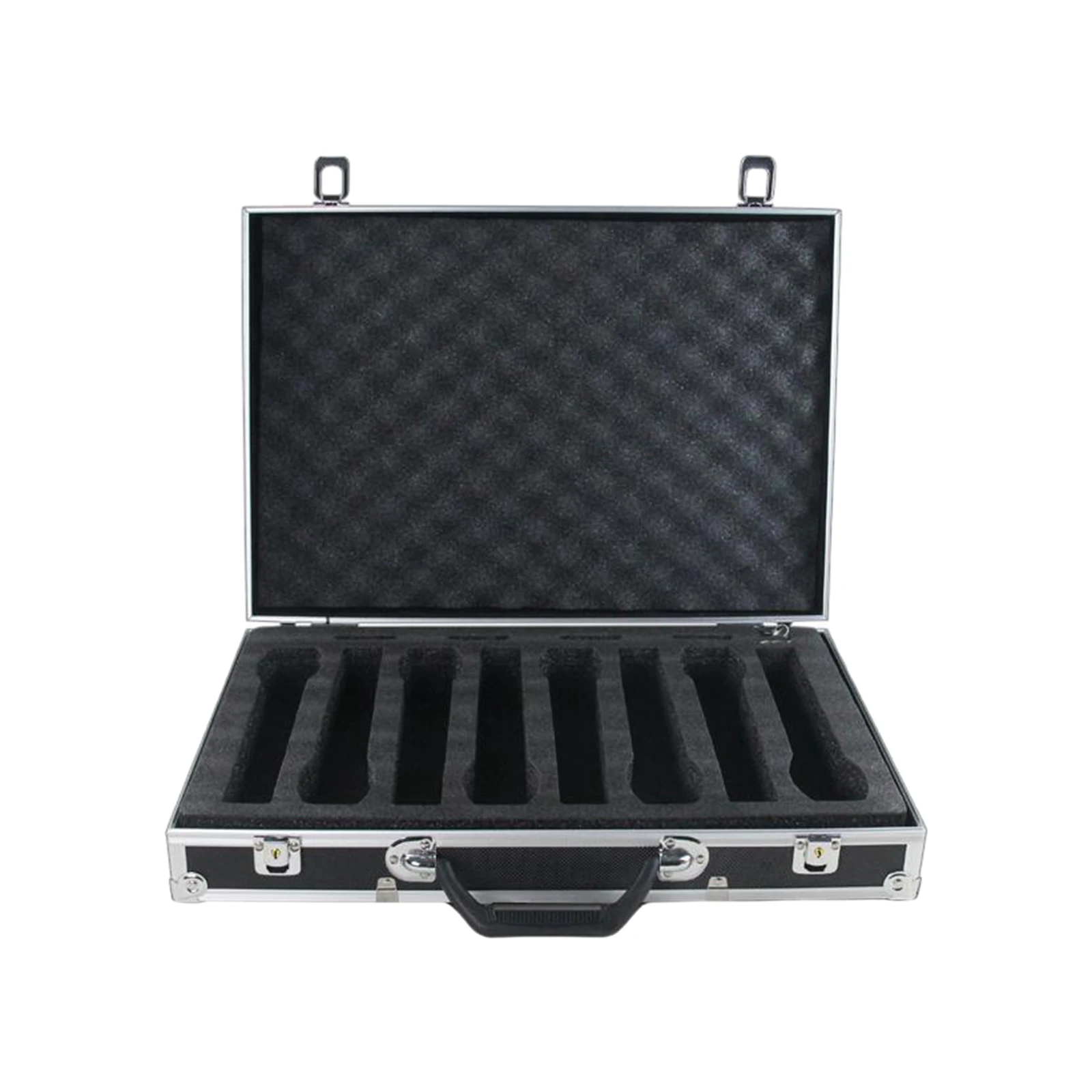 Microphone Carry Case Live Broadcast Stage Impact Resistant Chat Room with Sponge Lining Instrument Storage Case Mic Storage Box