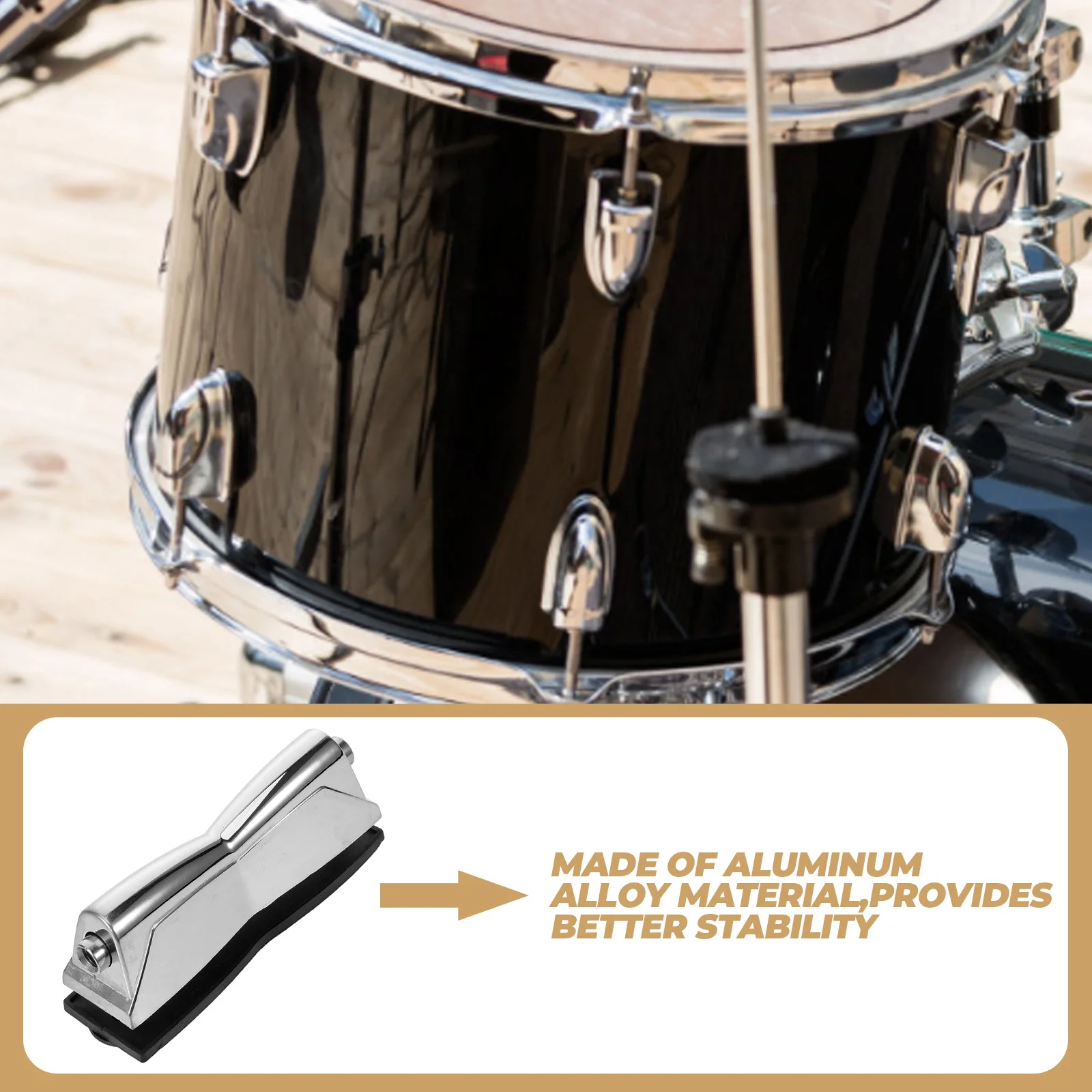 Lug Locks Drums Set Ear Double End Mount Lugs Replacement Kit Silver Aluminum Alloy Snare
