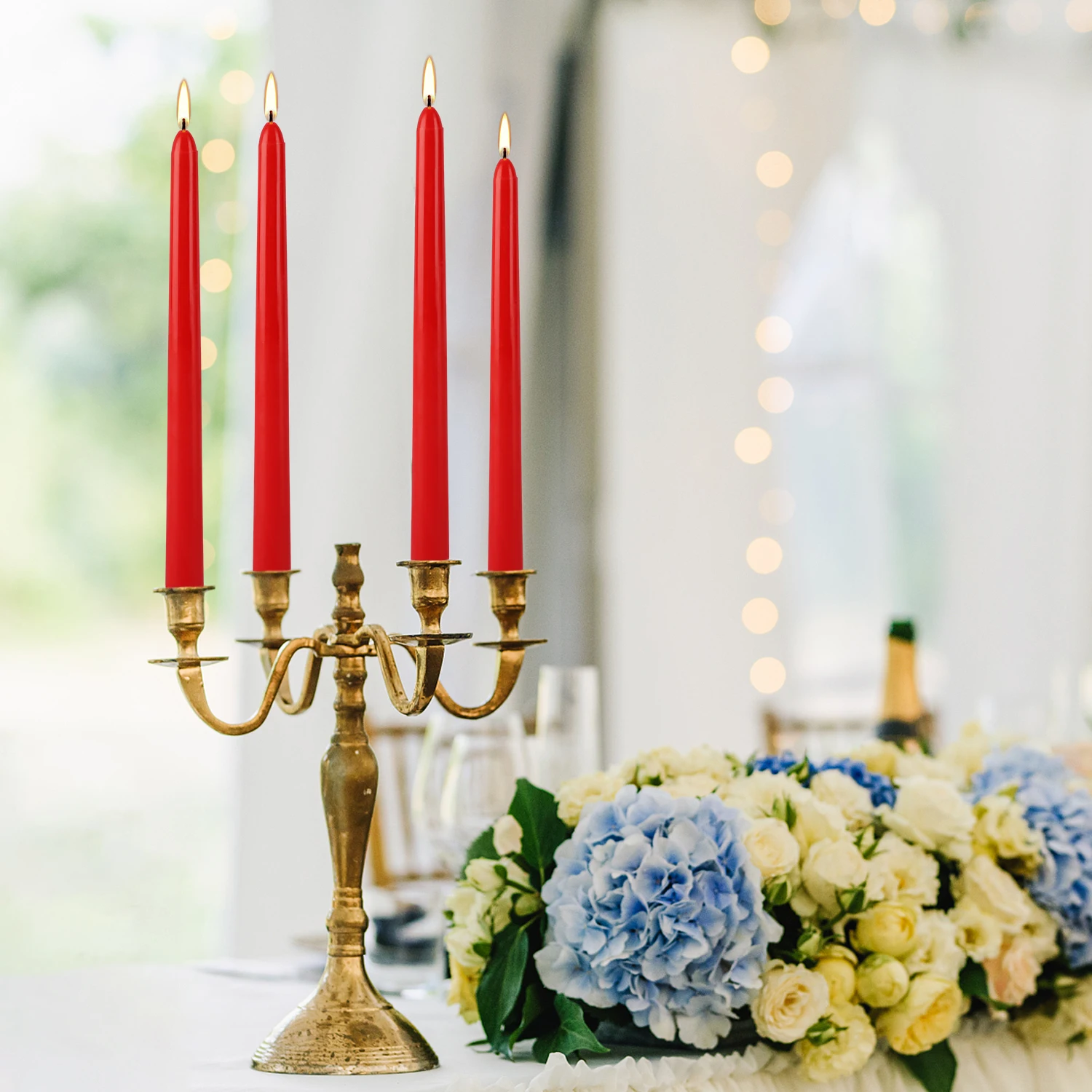Candele Coniche Bianche Antigoccia - 20 Pezzi, 10,2 Cm, Senza Profumo, 1.5 Ore Di Autonomia - Per Matrimoni, Casa, Natale