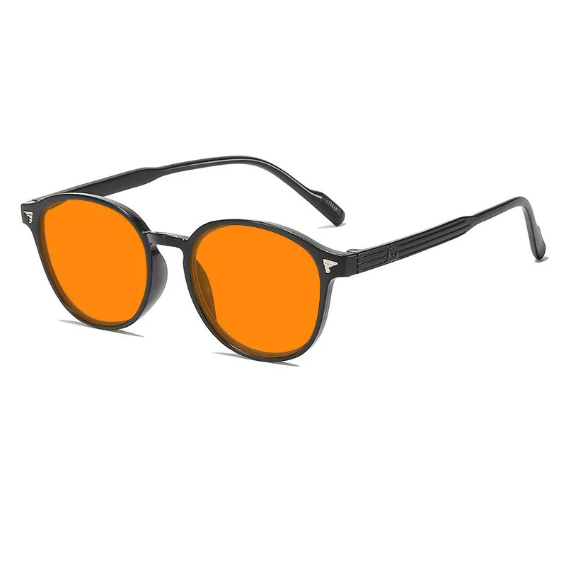 Ultralight Round Frame Yellow Lens Night Vision Glasses - Blue Light Blocking Eye Protection Eyewear