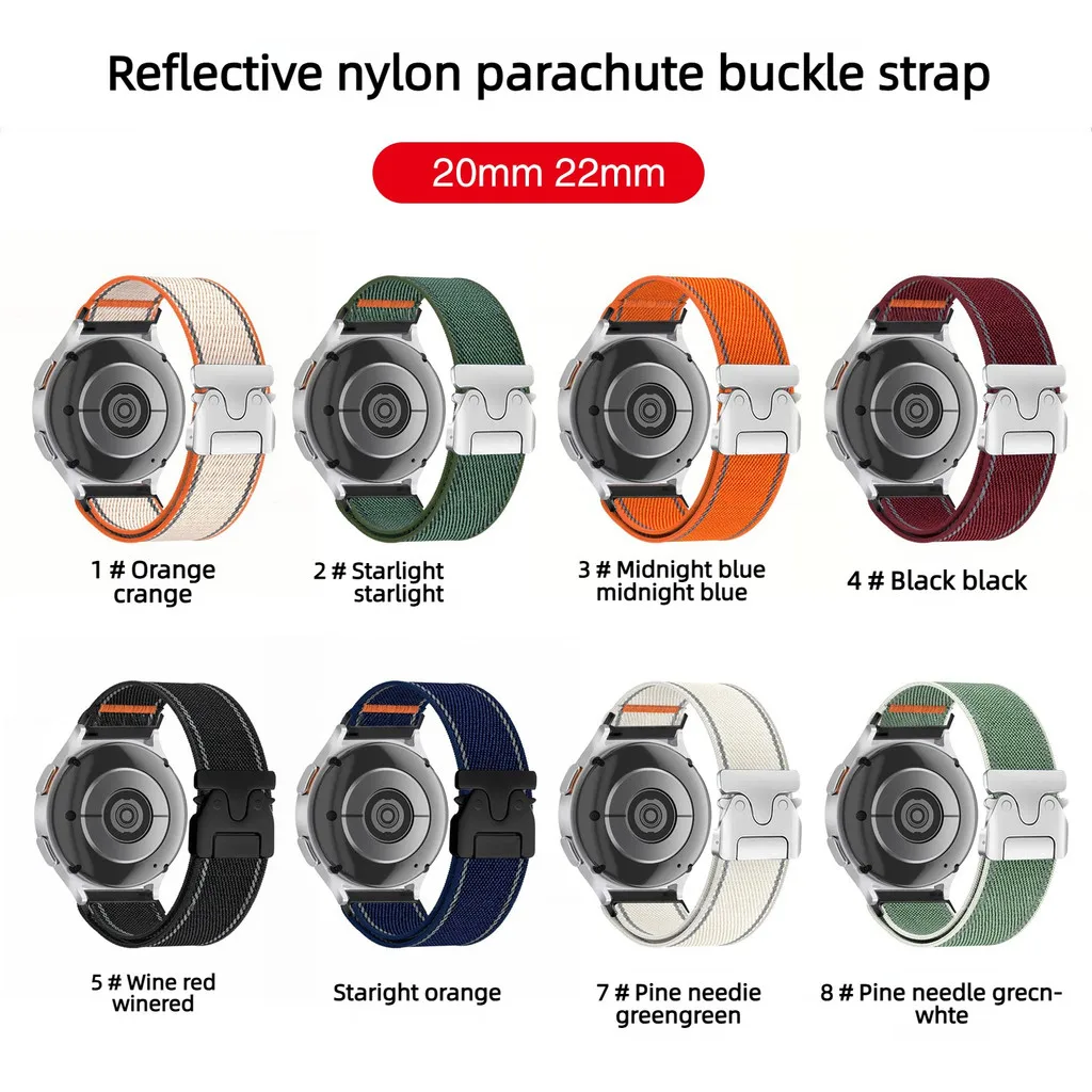 Nylon Sport Strap, Parachute Bracelet Design, 20mm & 22mm