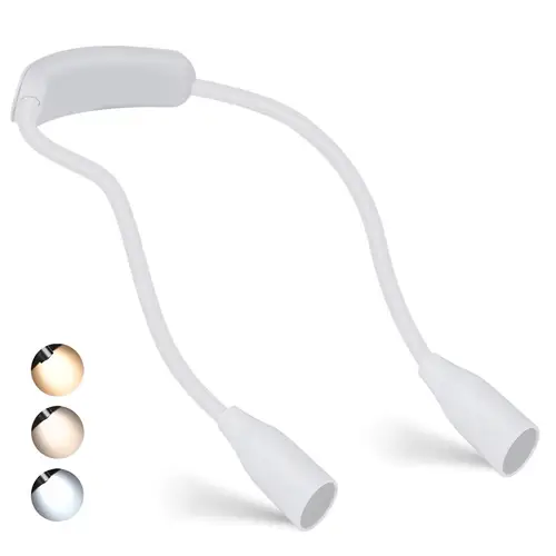 Rechargeable LED Neck Reading Lights Neck Light for Reading Lamp 3 Colors 9 Brightness Flexible Arm Neck Light Read Book Light - Image 7