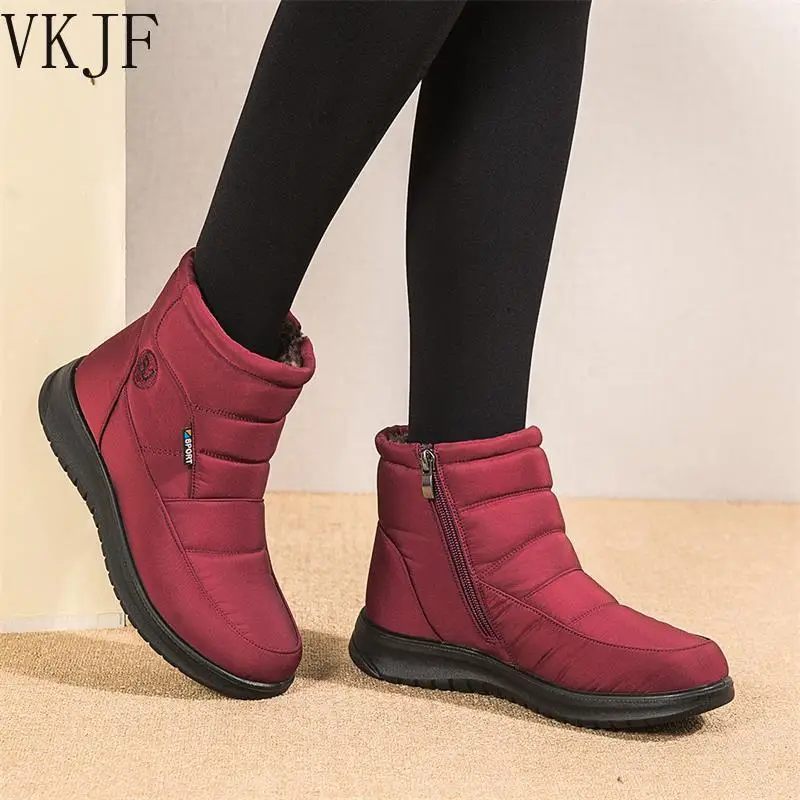 

2023 New Women Boots Waterproof Snow Boots For Winter Shoes Women Zipper Ankle Boots Winter Botas Femininas Keep Warm Botines